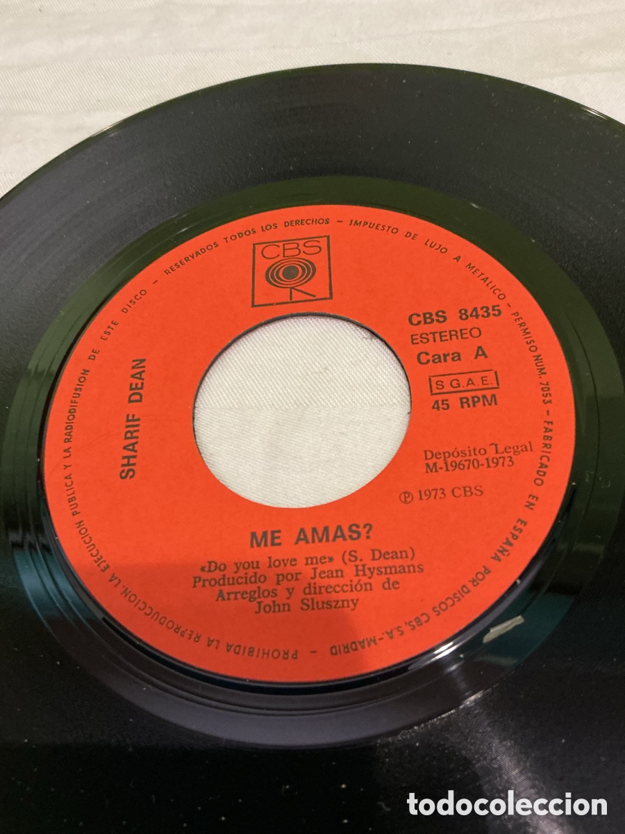 Discos de vinilo: Sharif Dean &ndash; &iquest;Me amas? &ndash; Single espa&ntilde;ol, 1973 - Foto 5