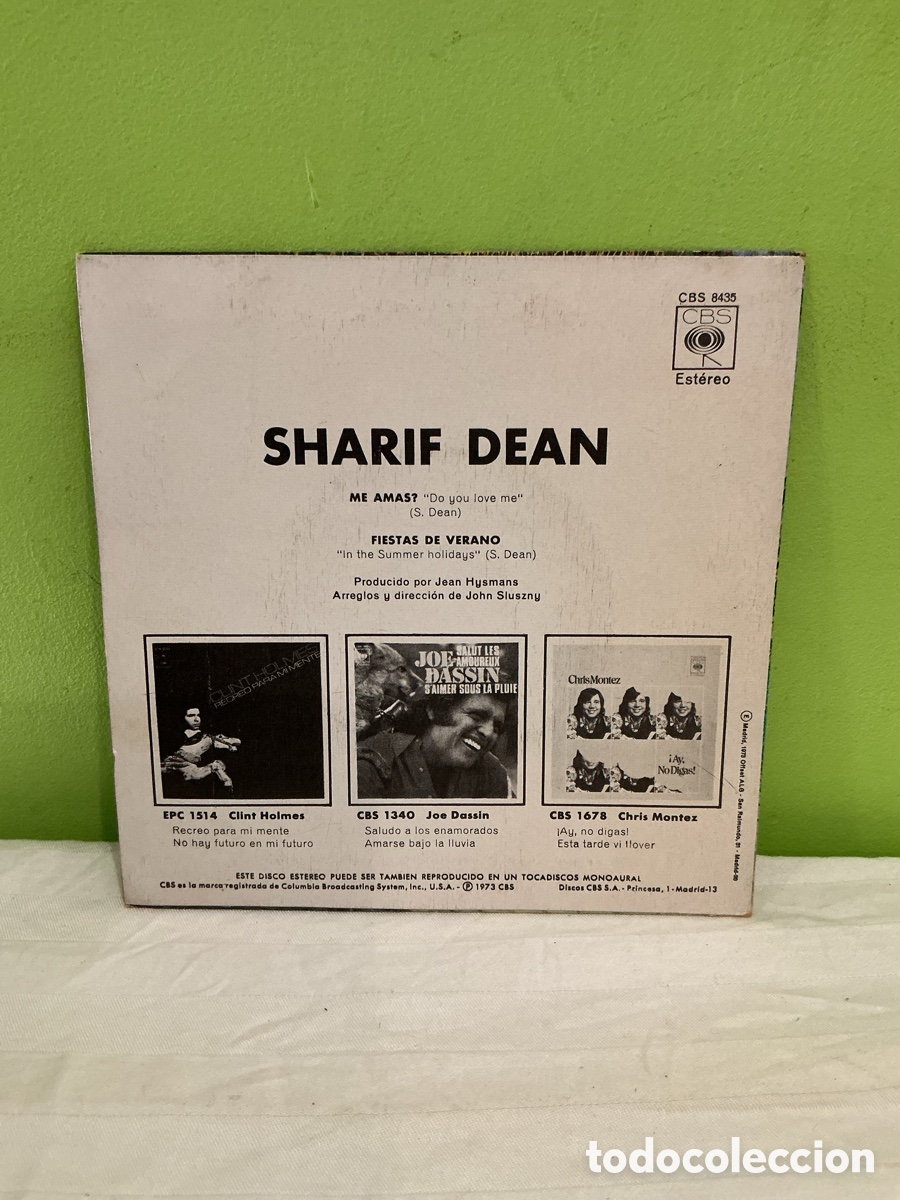 Discos de vinilo: Sharif Dean &ndash; &iquest;Me amas? &ndash; Single espa&ntilde;ol, 1973 - Foto 8