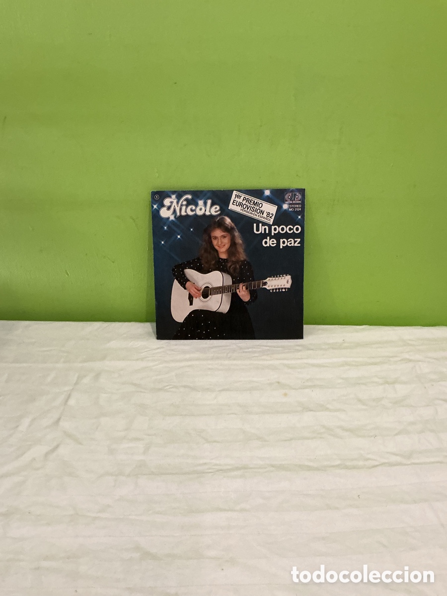 Discos de vinilo: Nicole &ndash; Un poco de paz &ndash; Single Eurovisi&oacute;n, 1982 - Foto 6
