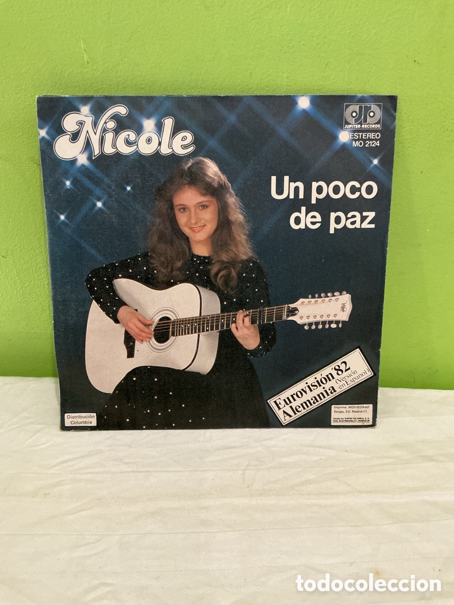 Discos de vinilo: Nicole &ndash; Un poco de paz &ndash; Single Eurovisi&oacute;n, 1982 - Foto 7