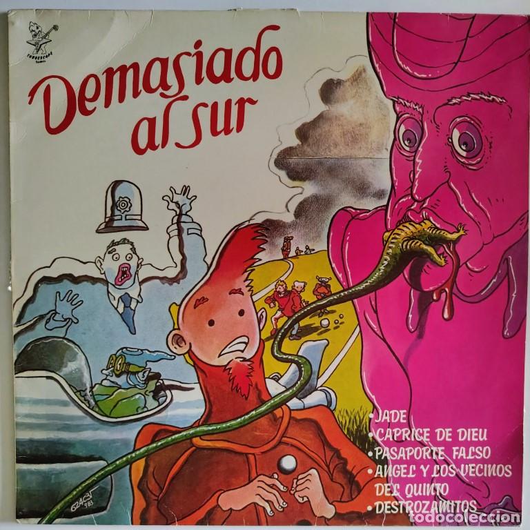 Discos de vinilo: VVAA. Demasiado al sur. Tubodescape, Spain 1985 LP PROMO Jade, Caprice de Dieu, Pasaporte falso