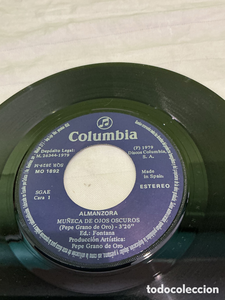 Discos de vinilo: Almanzora &ndash; Mu&ntilde;eca de ojos oscuros &ndash; Single, 1979 - Foto 4