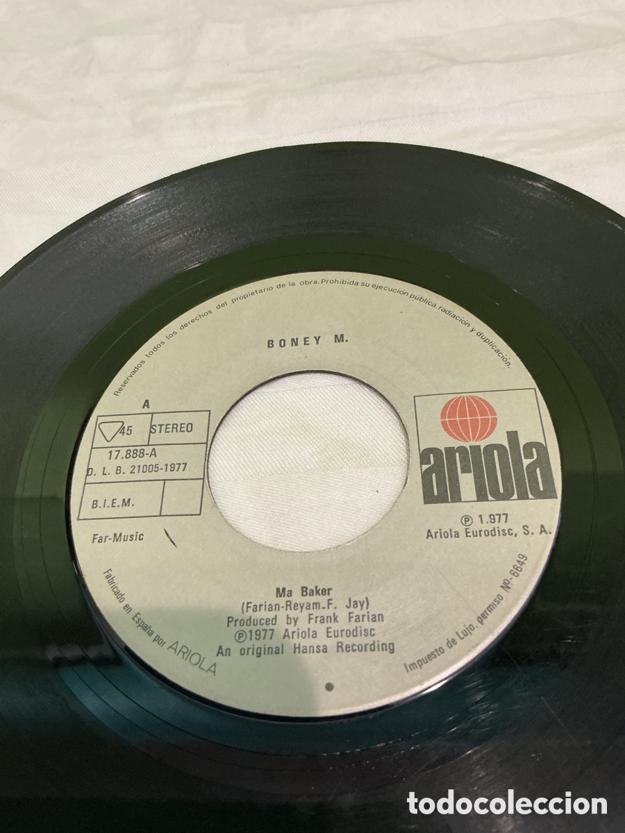 Discos de vinilo: Boney M. &ndash; Ma Baker &ndash; Single, 1977 - Foto 6