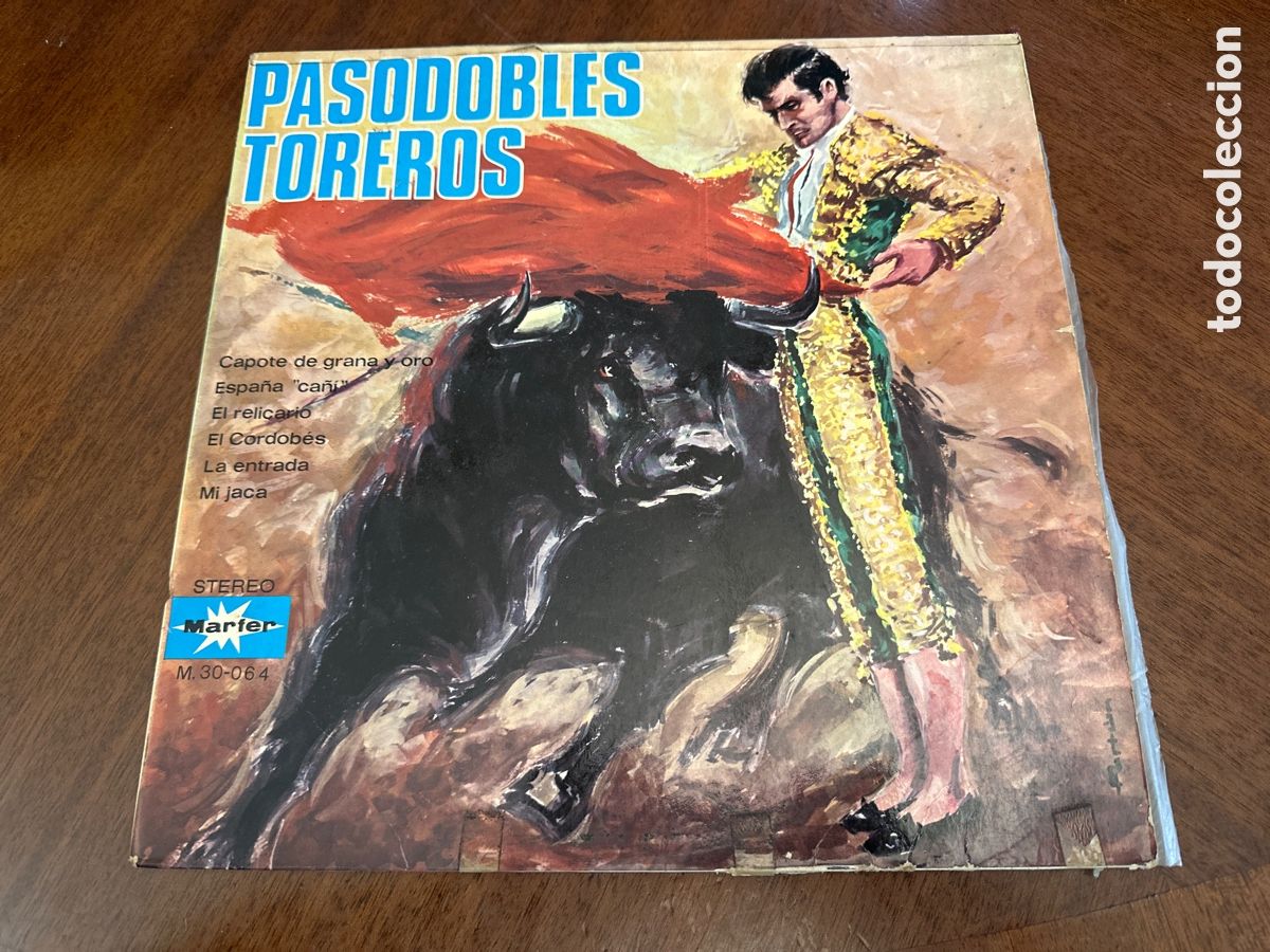 Discos de vinilo: BANDA TAURINA - PASODOBLES TOREROS, MARFER. RARA EDICION ALEMANA