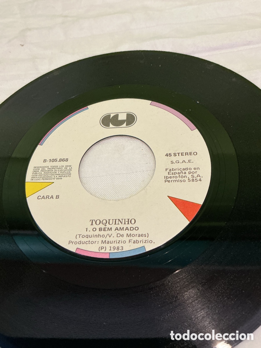 Discos de vinilo: Toquinho &ndash; Acuarela &ndash; Single, 1983 - Foto 5