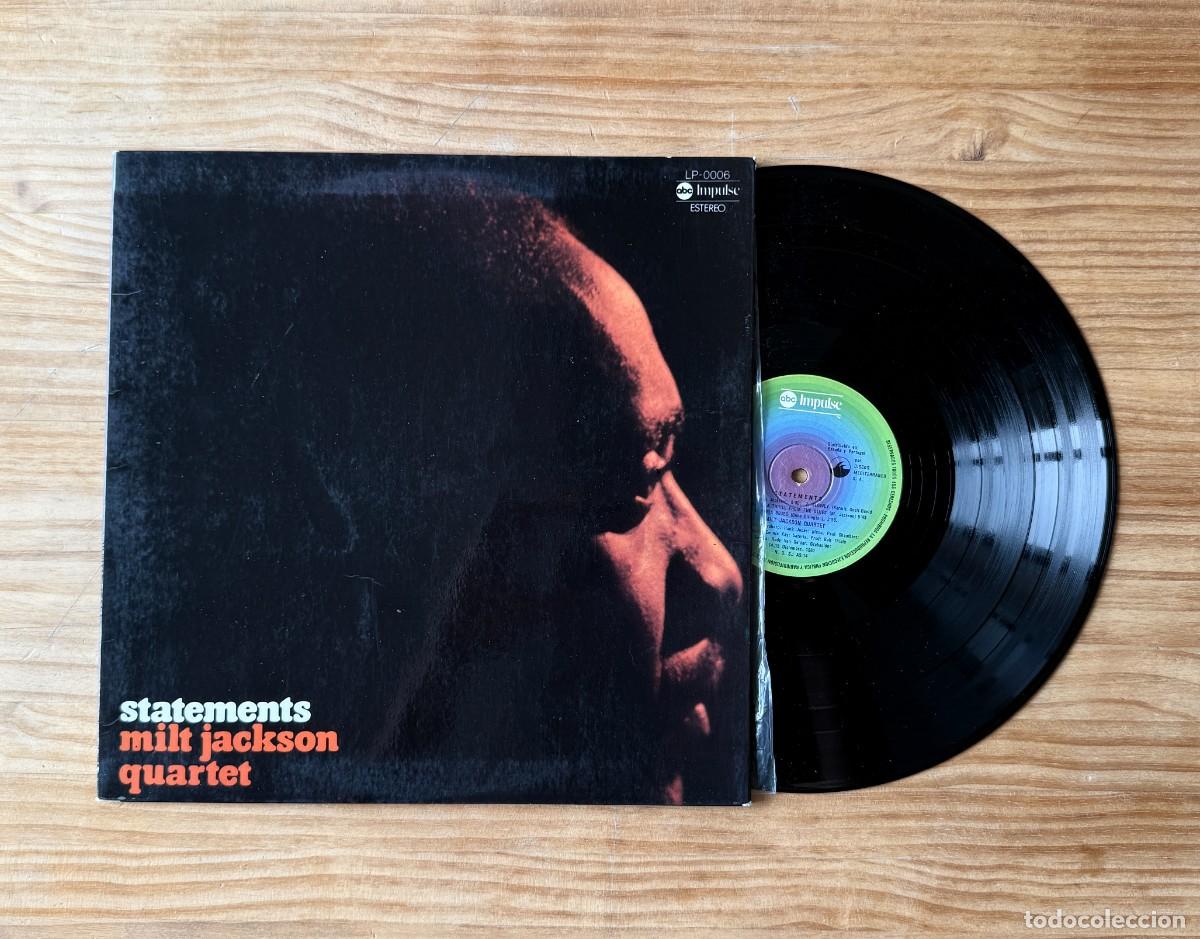 Vinyl records: Milt Jackson Quartet &lrm;&ndash; Statements. Spain 1976