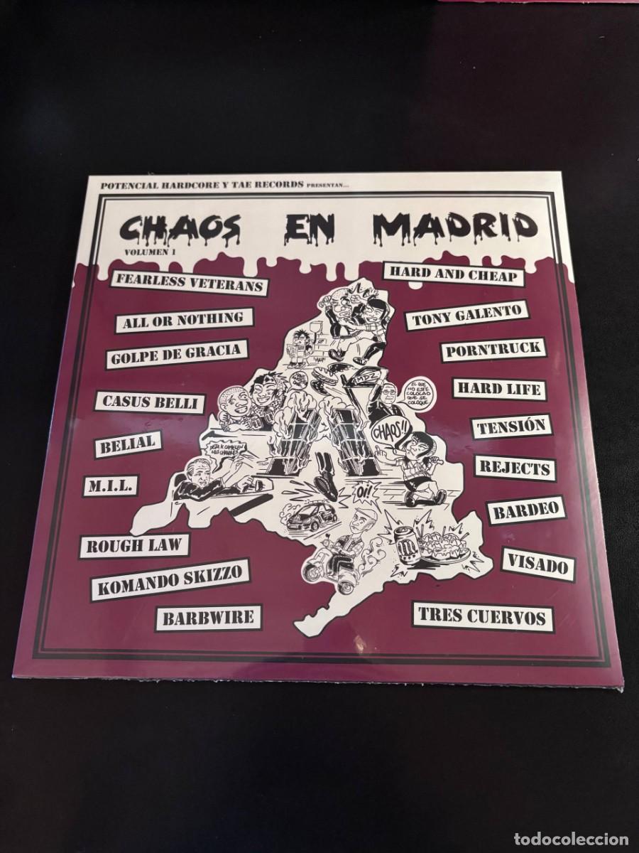 Discos de vinilo: Chaos En Madrid Disco de vinilo LP 12&rdquo; punk oi! belial fearless veterans tension bardeo ...