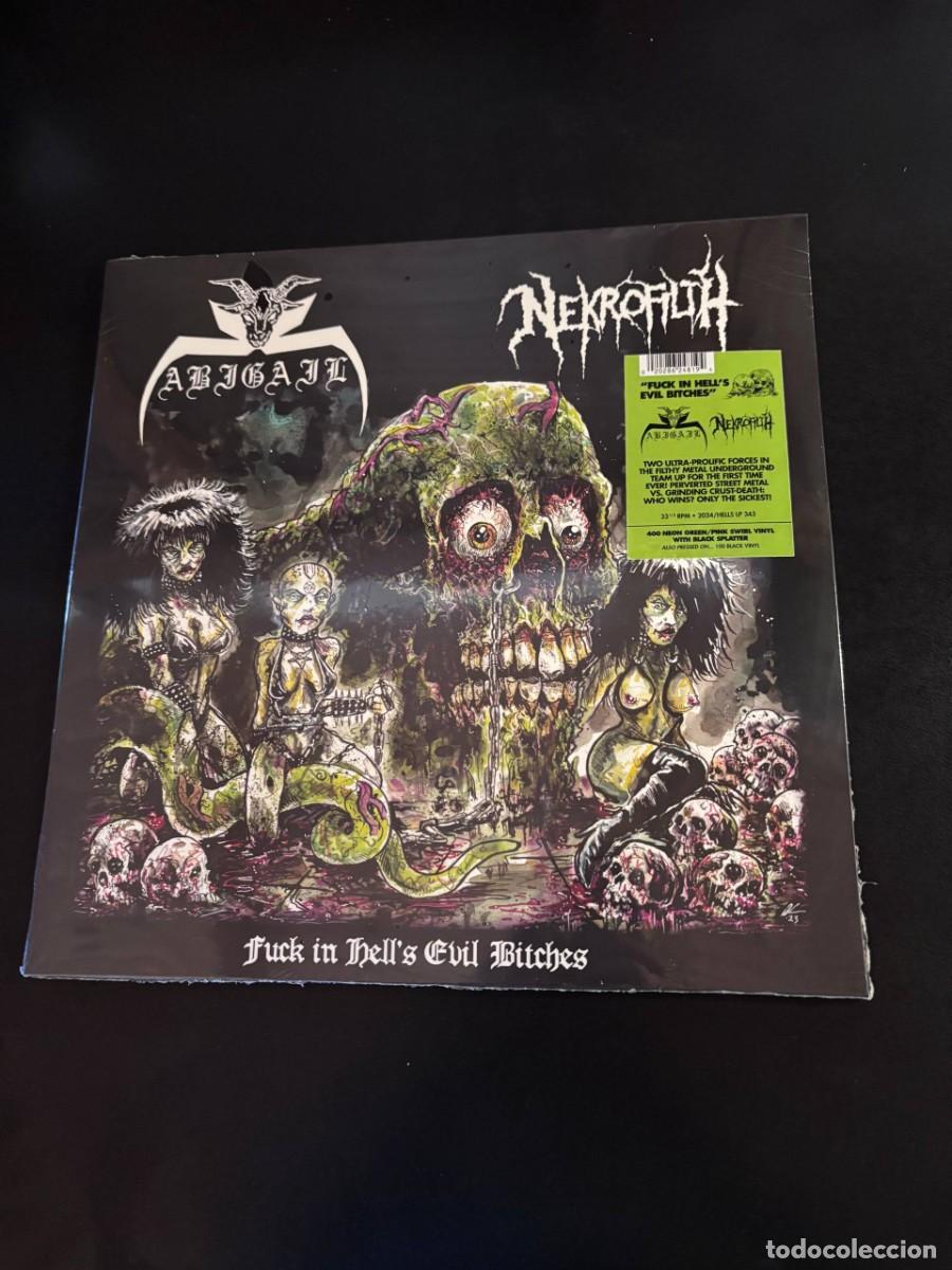 Discos de vinilo: Abigail / Nekrofilth Fuck In Hell's Evil Bitches Disco de vinilo LP 12&rdquo; black metal