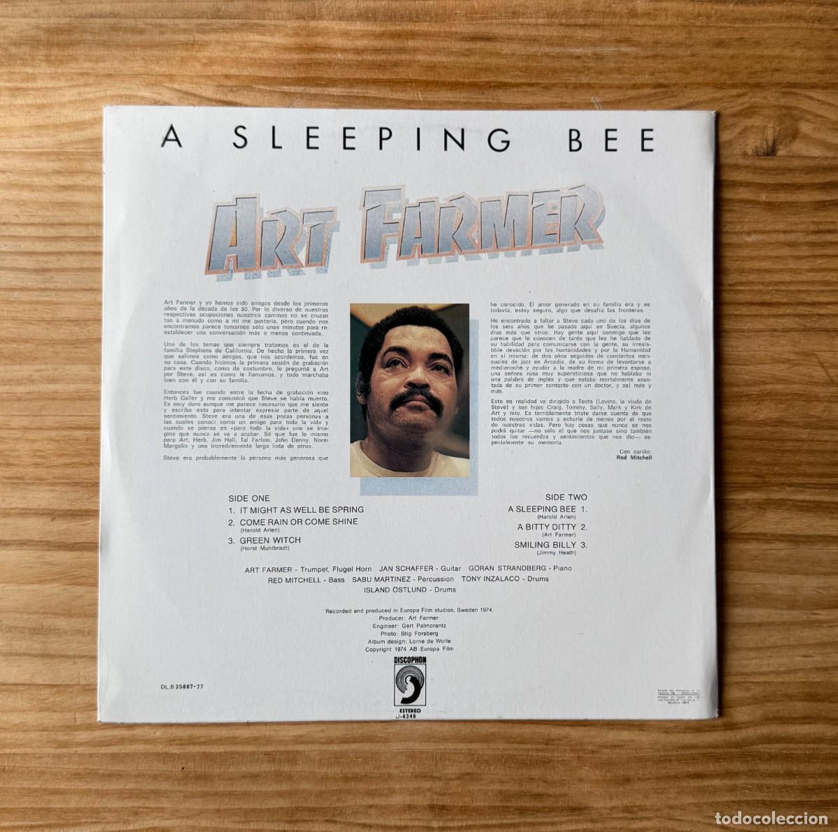 Discos de vinilo: Art Farmer - A sleeping bee. Spain 1977 - Foto 2