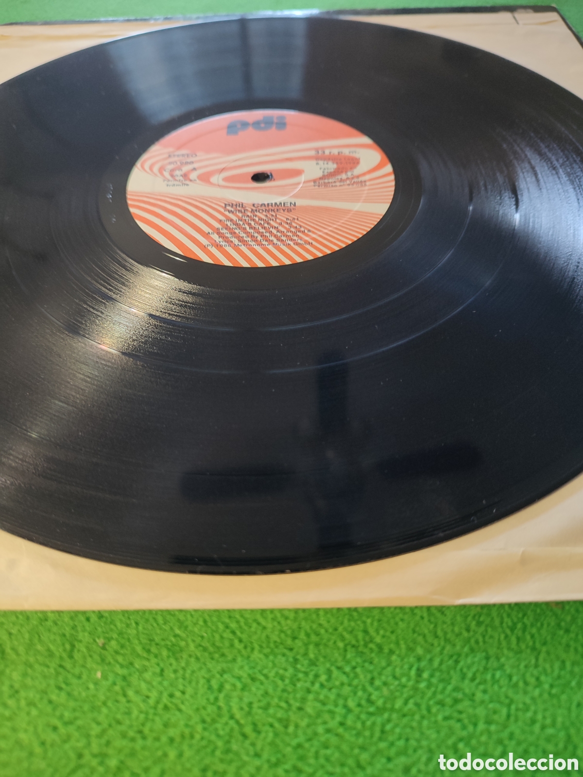 Discos de vinilo: Phil Carmen - Wise monkeys 1986 - Foto 2
