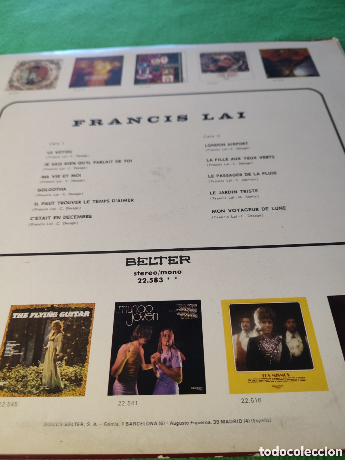 Discos de vinilo: Francis Lai - Francis Lai edici&oacute;n original - Foto 2