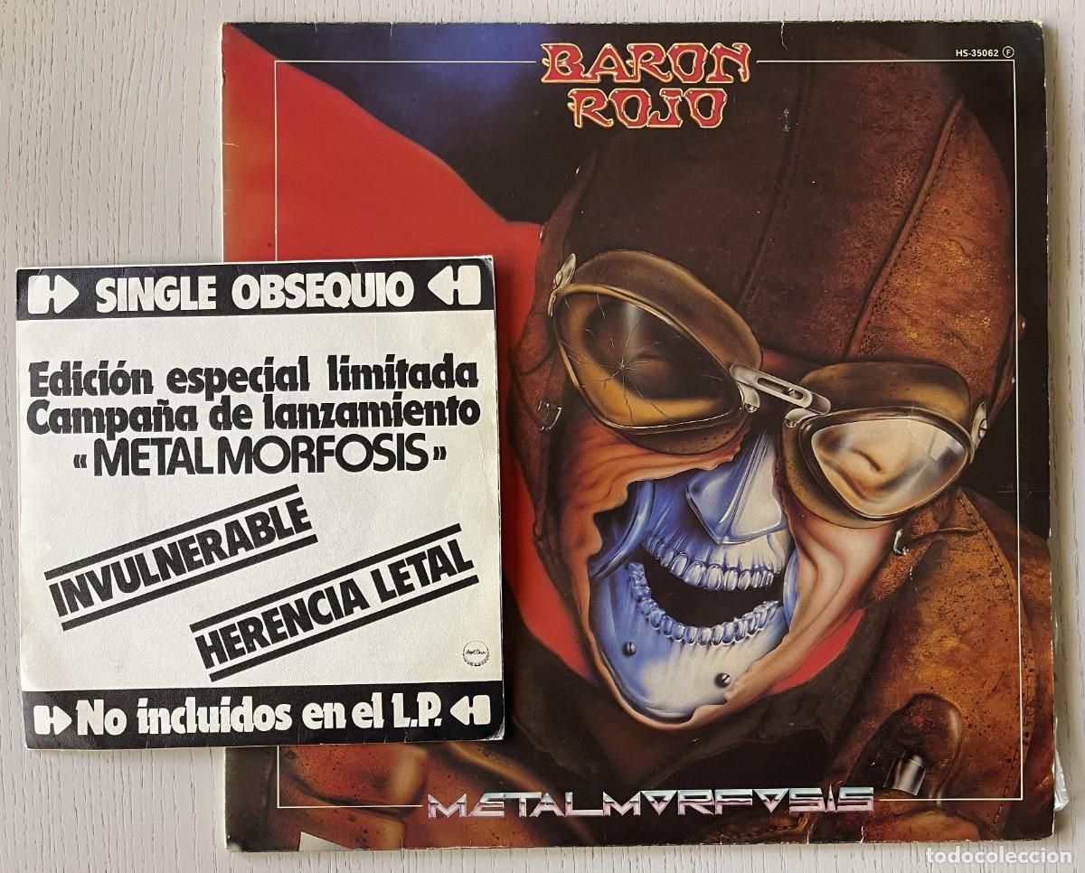 Discos de vinilo: VINILO LP BAR&Oacute;N ROJO &ndash; METALMORFOSIS (1&ordf; EDICI&Oacute;N ESPA&Ntilde;A 1983 CHAPA CON SINGLE OBSEQUIO PROMOCIONAL