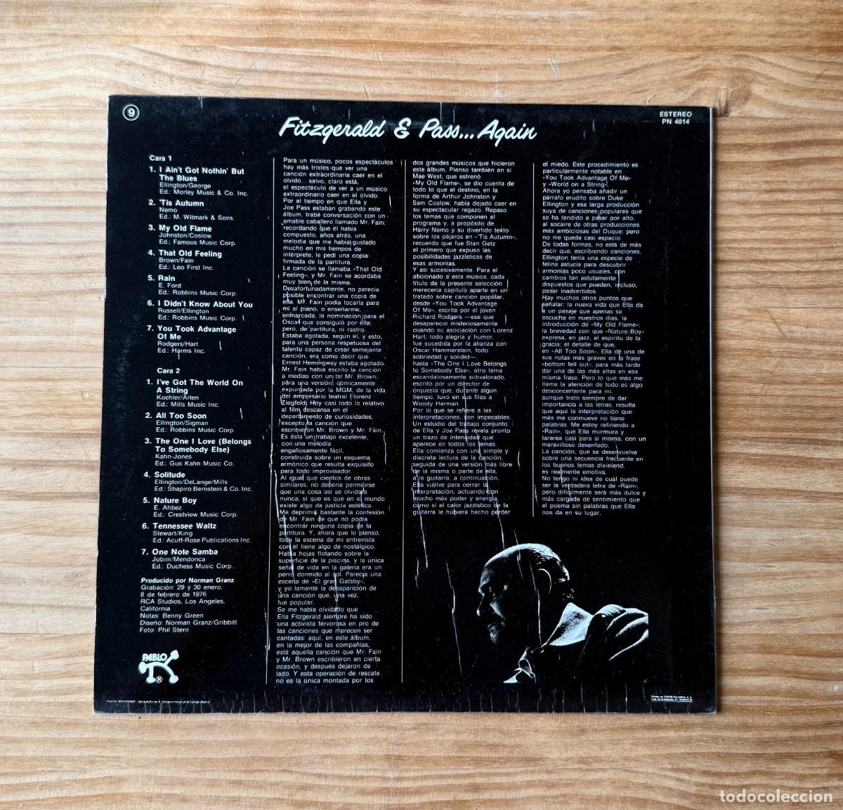 Discos de vinilo: Fitzgerald y Pass &ndash;Fitzgerald y Pass... again. Spain 1981 - Foto 2