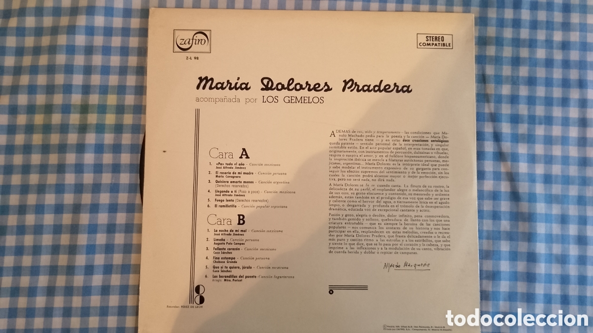 Discos de vinilo: Vinilo mar&iacute;a dolores pradera - Foto 2