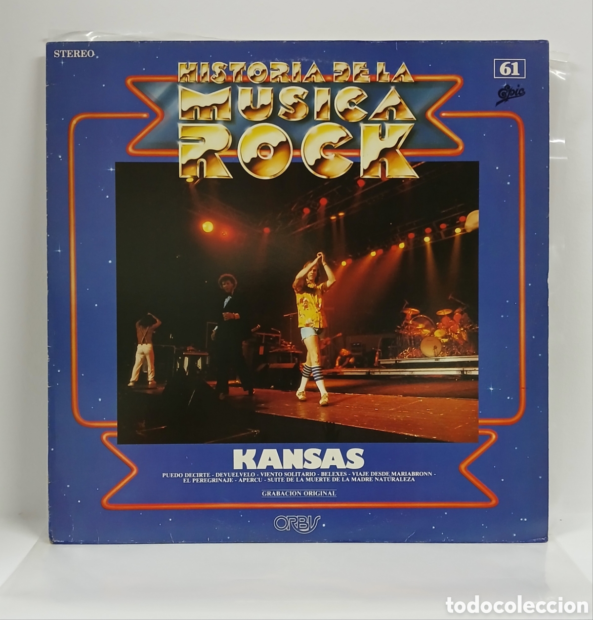 Discos de vinilo: KANSAS &rdquo;HISTORIA DE LA MUSICA ROCK&rdquo; LP. COMP. 1982 (VINILO NM.COMO NUEVO)