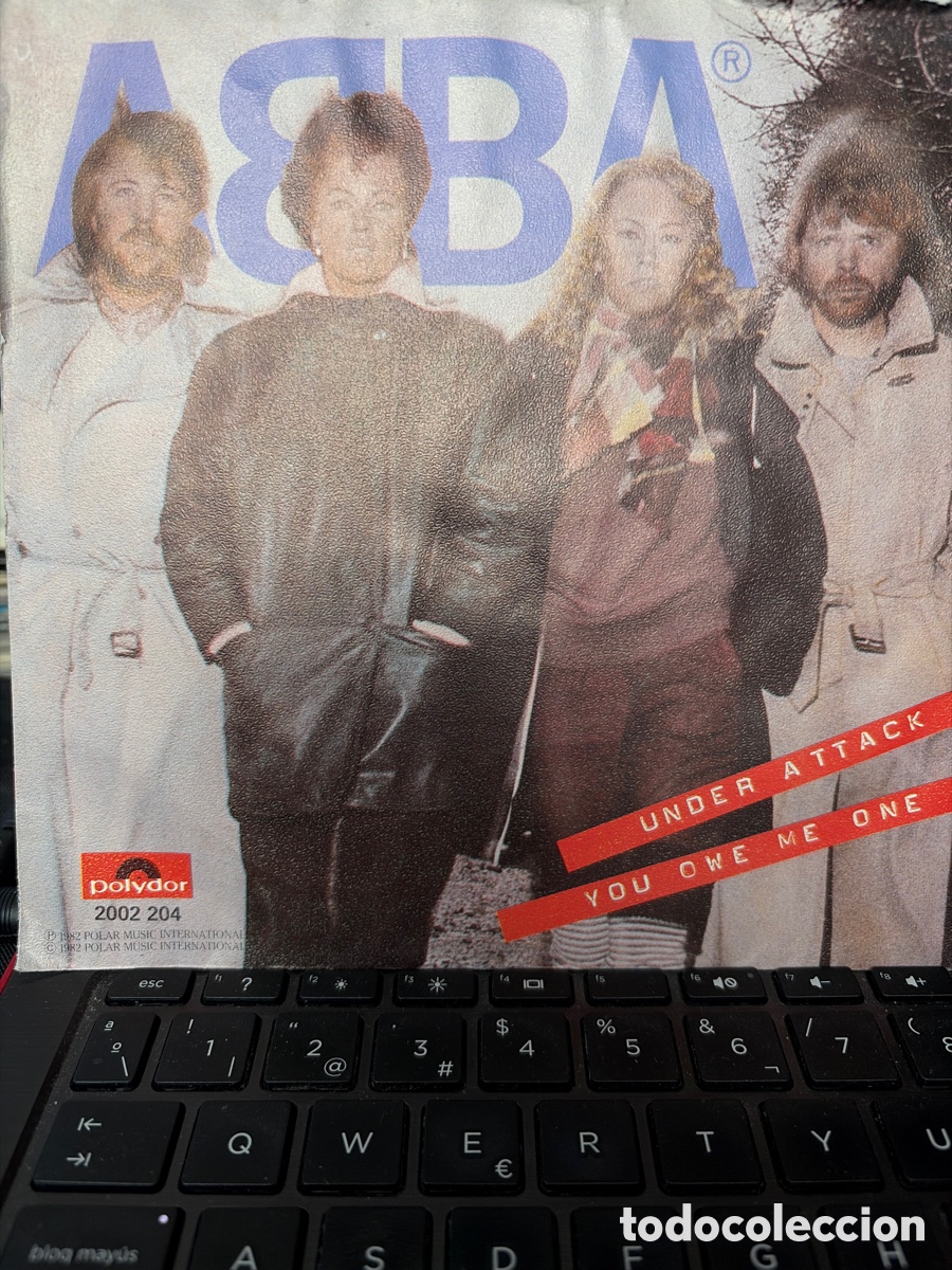 Discos de vinilo: ABBA - UNDER ATTACK + YOU OWE ME ONE SINGLE IMPORTADO