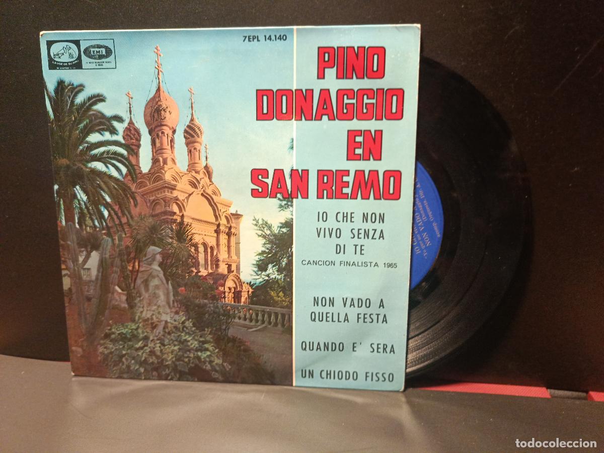 Discos de vinilo: PINO DONAGIO EN SAN REMO IO CHE NON SENZA DI TE EP 1965 PEPETO