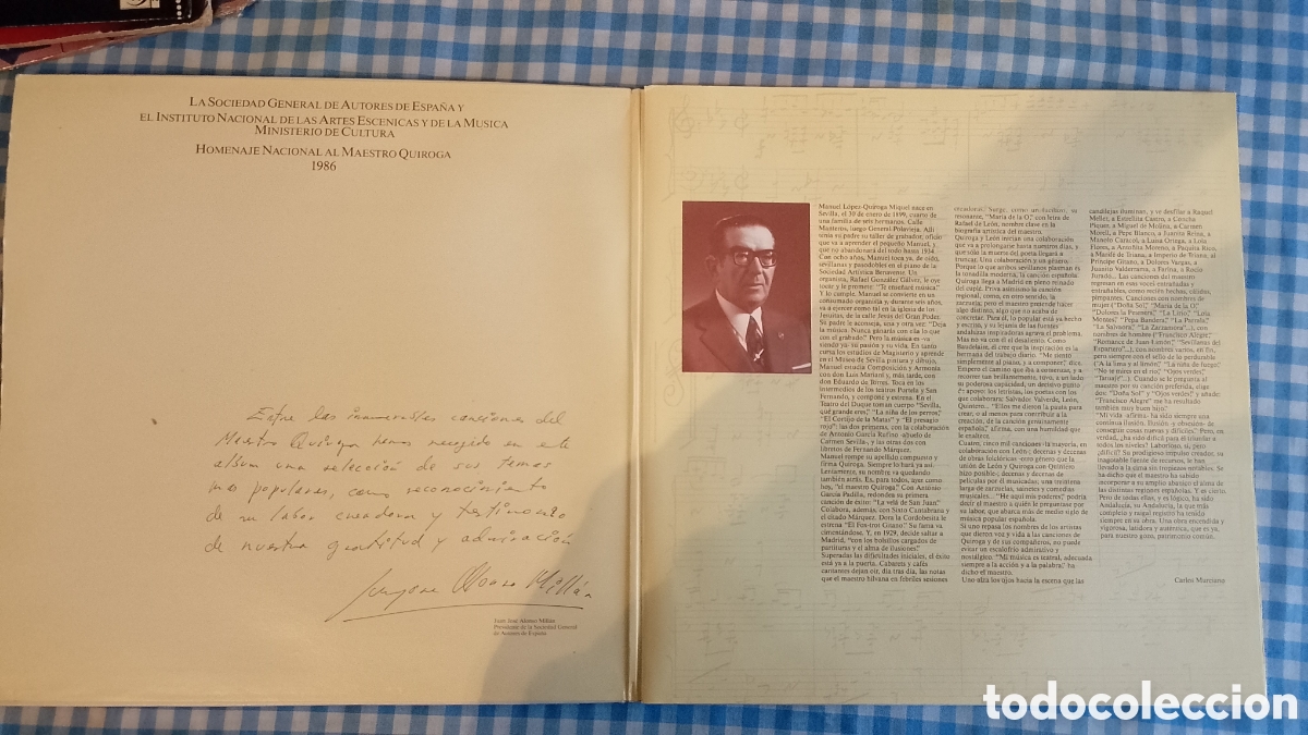 Discos de vinilo: Quiroga maestro 2*lp 1986 - Foto 2