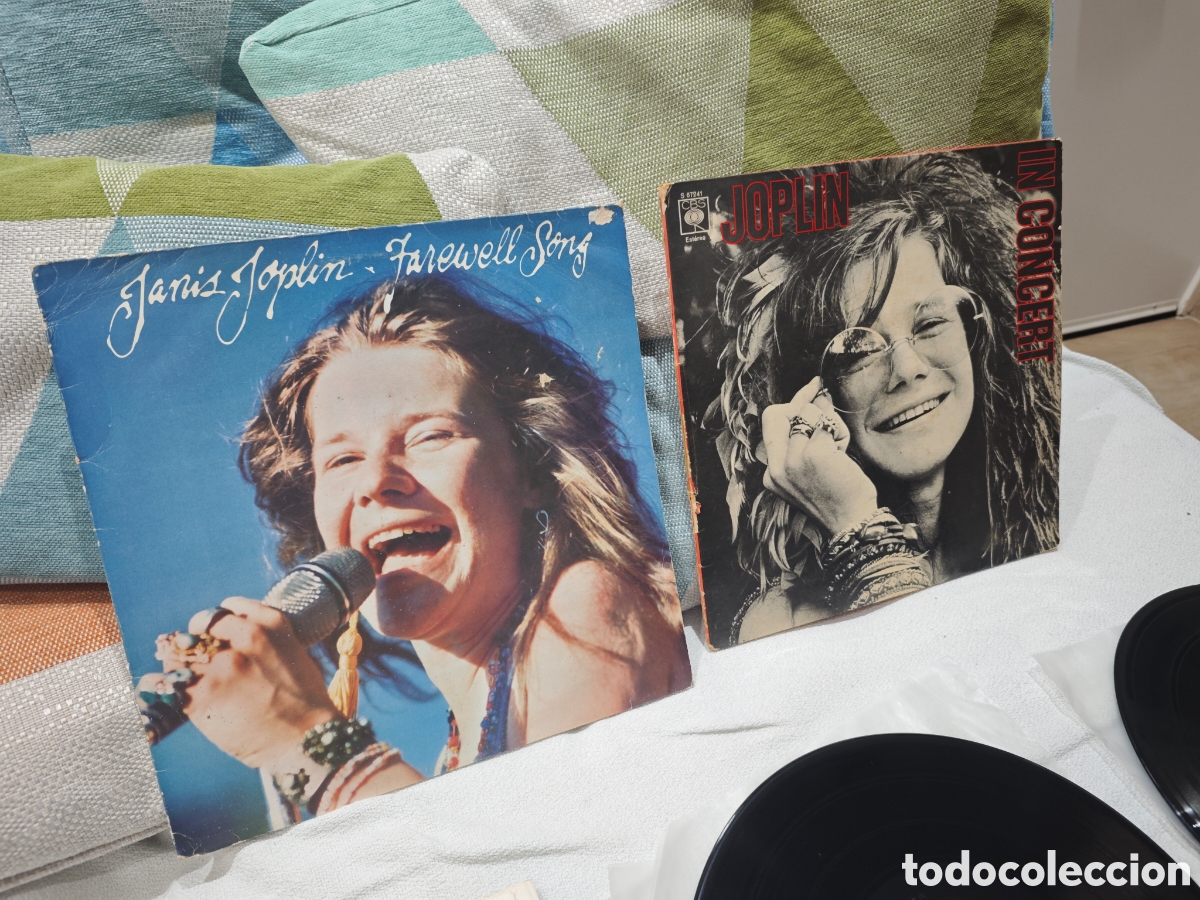 Discos de vinilo: Janis Joplin: Farewell Song + In Concert . 3 vinilos en total.