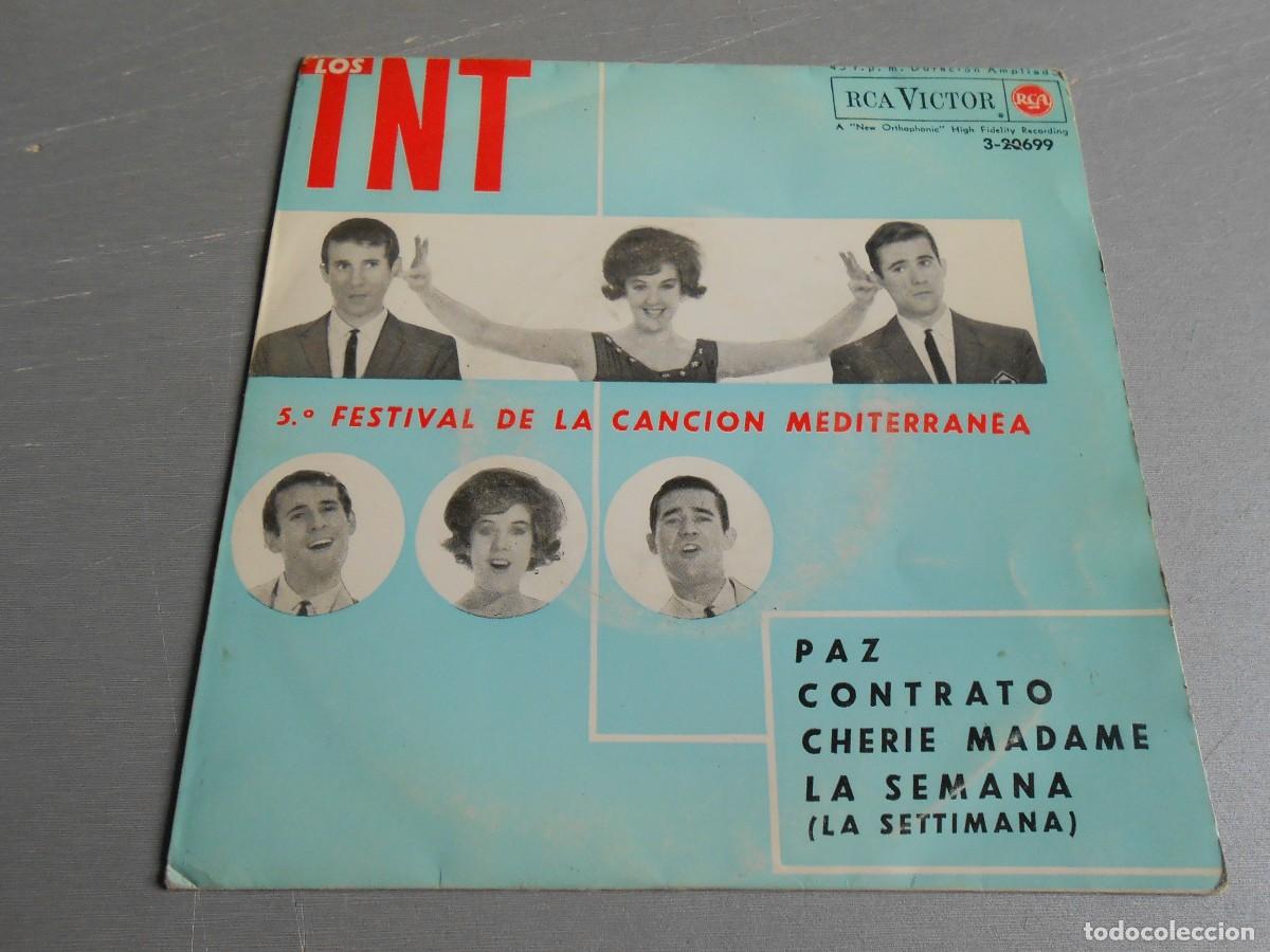 Discos de vinilo: T. N. T. LOS - Festival Canci&oacute;n Mediterr&aacute;nea -, EP, PAZ + 3, A&Ntilde;O 1963, RCA VICTOR 3-20.699