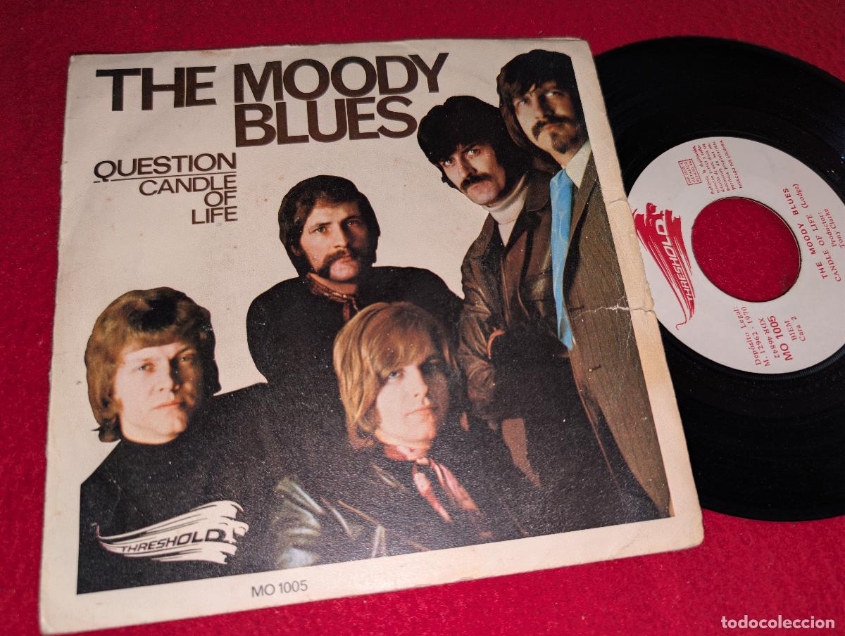 Discos de vinilo: THE MOODY BLUES Question/Candle of life 7'' SINGLE 1970 Treshold ESPA&Ntilde;A SPAIN