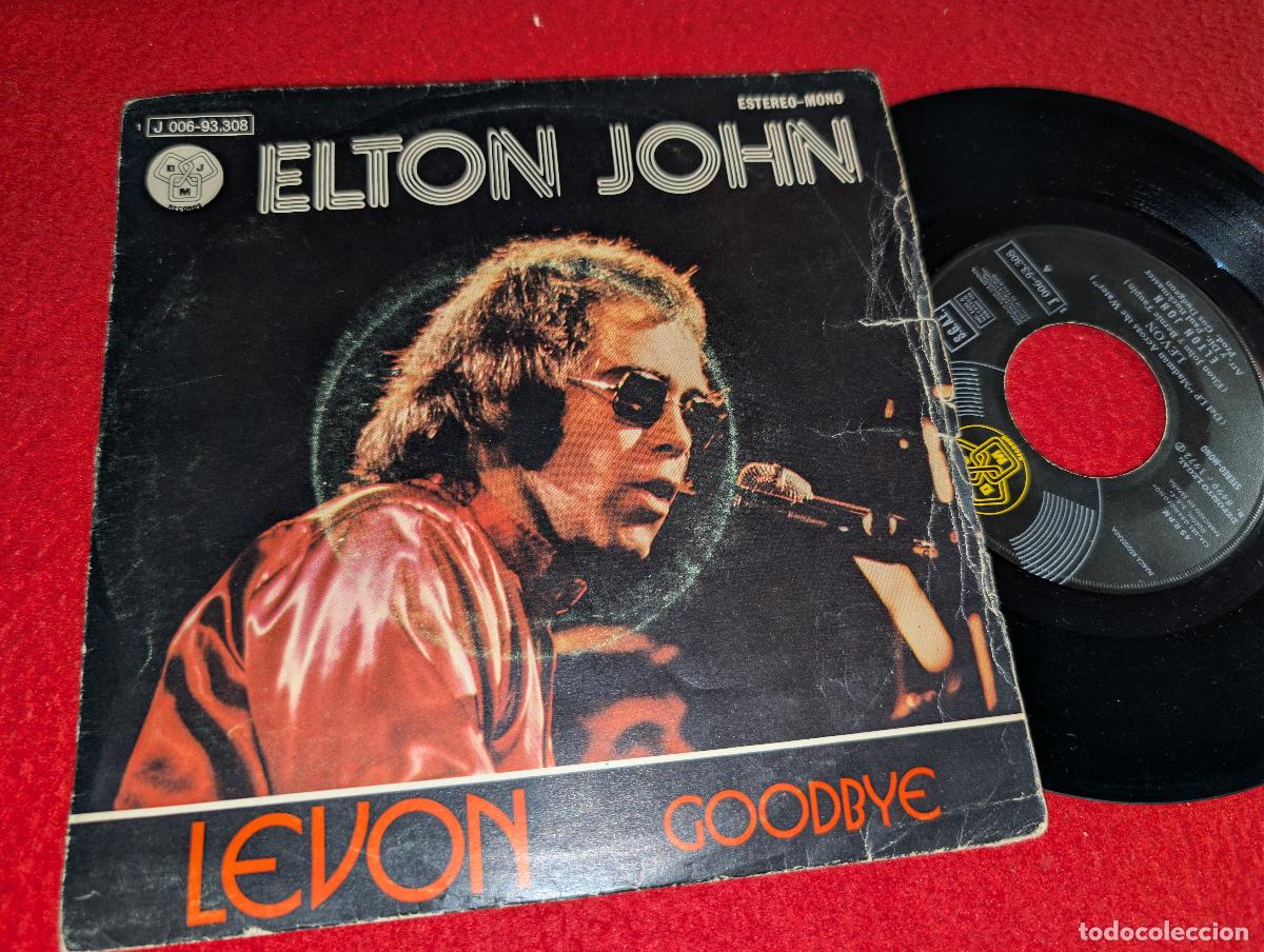 Discos de vinilo: ELTON JOHN Levon/Goodbye 7'' SINGLE 1972 DJM ESPA&Ntilde;A SPAIN