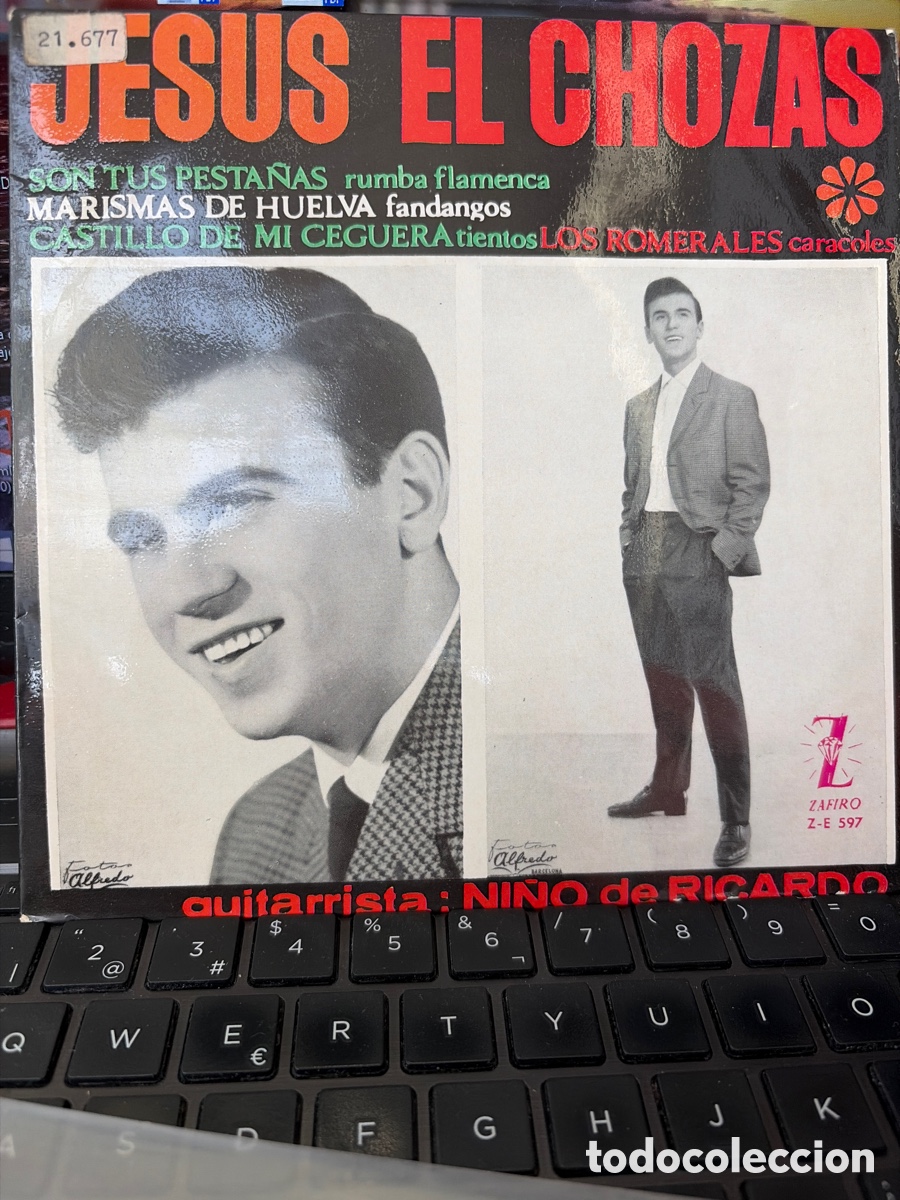 Discos de vinilo: JESUS EL CHOZAS - SON TUS PESTA&Ntilde;AS + 3 FIRMADO POR EL ARTISTA