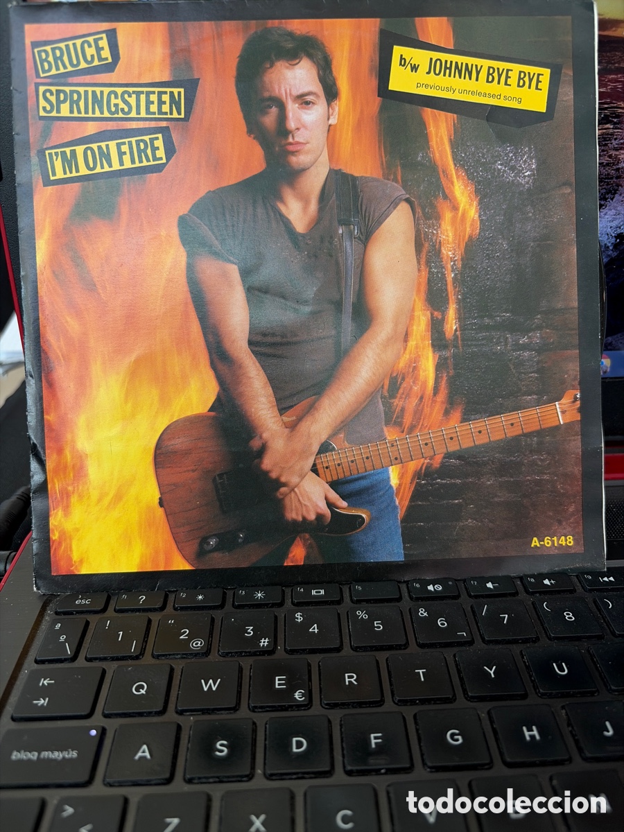 Discos de vinilo: BRUCE SPRINGSTEEN - I'M ON FIRE + JOHNNY BYE BYE SINGLE UK