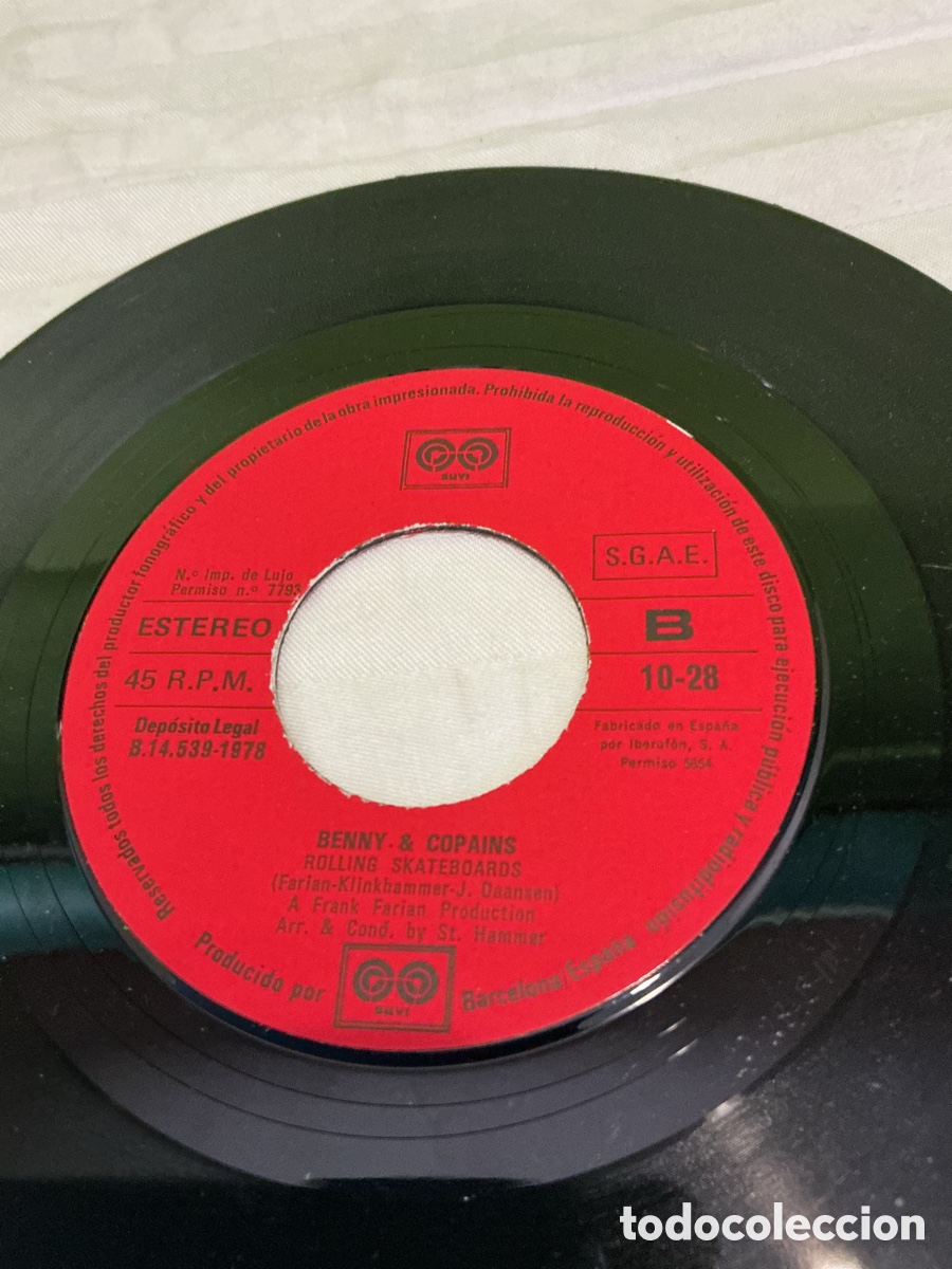 Discos de vinilo: Benny & Copains &ndash; Skateboard &ndash; Single vinilo 1978 - Foto 4