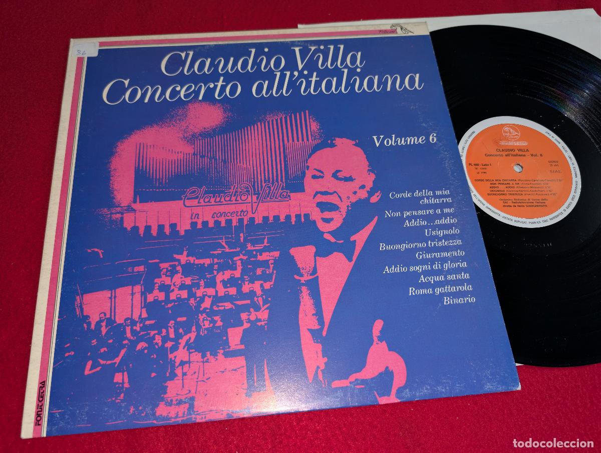 Discos de vinilo: CLAUDIO VILLA Concerto all'italiana Vol.6 LP 1980 Fonit Cetra ITALIA ITALY