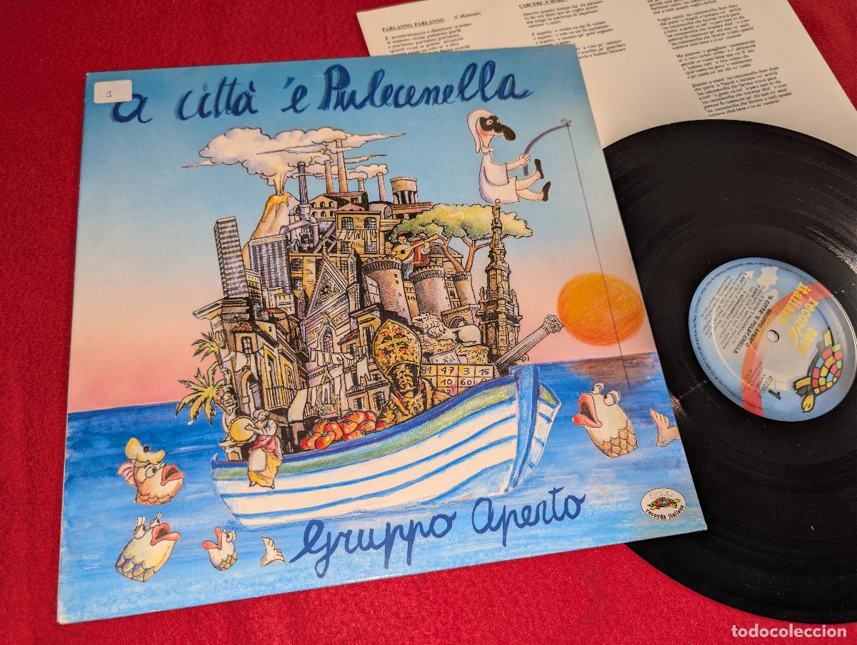 Discos de vinilo: GRUPPO APERTO A citta e Pulecenella LP 1992 Easy ITALIA ITALY FOLK NAPOLITANO