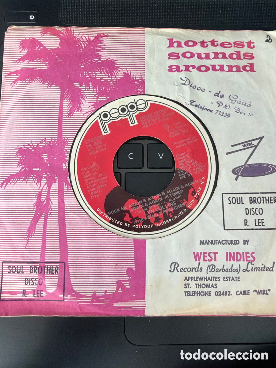 Discos de vinilo: LYNN COLLINS - ROCK ME AGAIN, AGAIN , AGAIN + MR. BIG STUFF SINGLE SIN PORTADA RARO USA