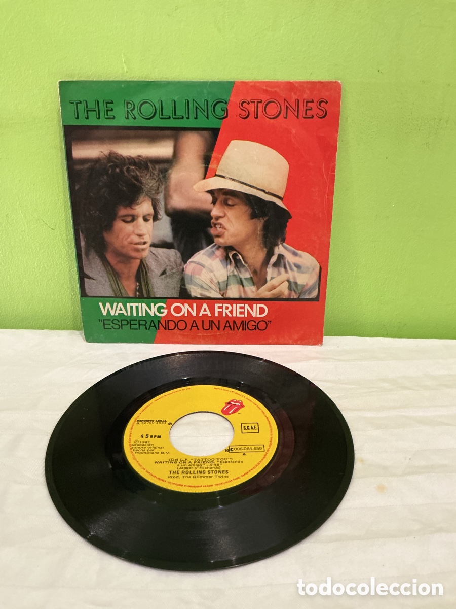 Discos de vinilo: The Rolling Stones &ndash; Waiting on a Friend &ndash; Single 1981 - Foto 3