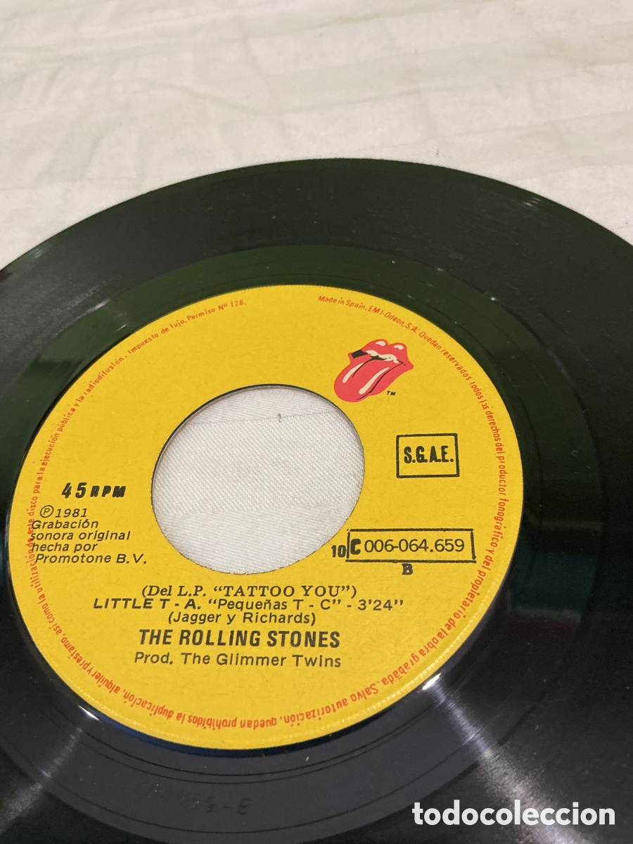 Discos de vinilo: The Rolling Stones &ndash; Waiting on a Friend &ndash; Single 1981 - Foto 5