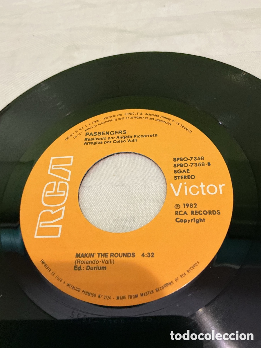 Discos de vinilo: Passengers &ndash; Touch and Go / Makin&rsquo; the Rounds &ndash; Single 1982 - Foto 5