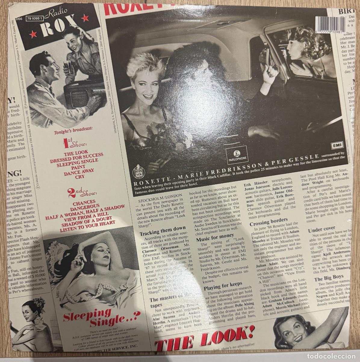 Discos de vinilo: Roxette &ndash; Look Sharp!. Disco vinilo. Edic. Spain. 1988 - Foto 2