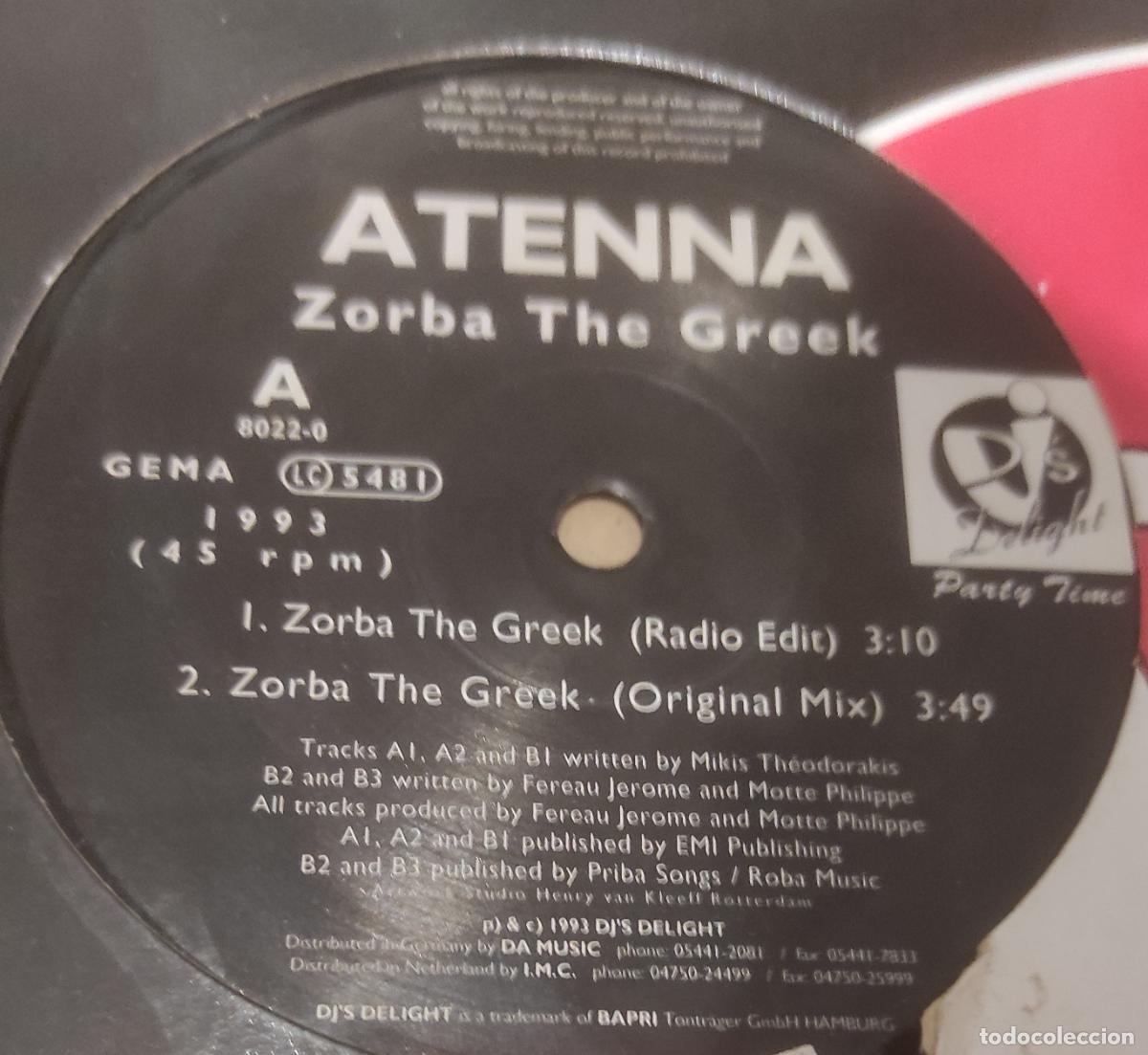 Discos de vinilo: Atenna &lrm;&ndash; Zorba The Greek-MAXI-GERMANY-