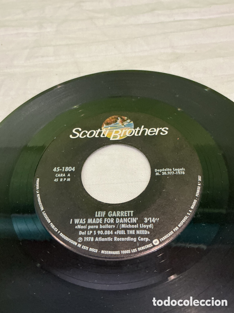 Discos de vinilo: Leif Garrett &ndash; Nac&iacute; para bailar &ndash; Single 1978 - Foto 4