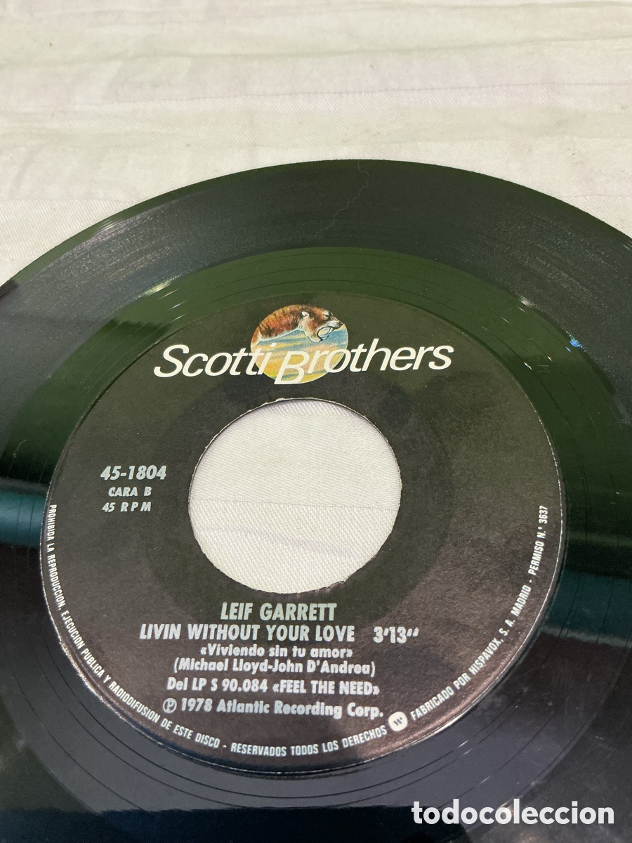 Discos de vinilo: Leif Garrett &ndash; Nac&iacute; para bailar &ndash; Single 1978 - Foto 5