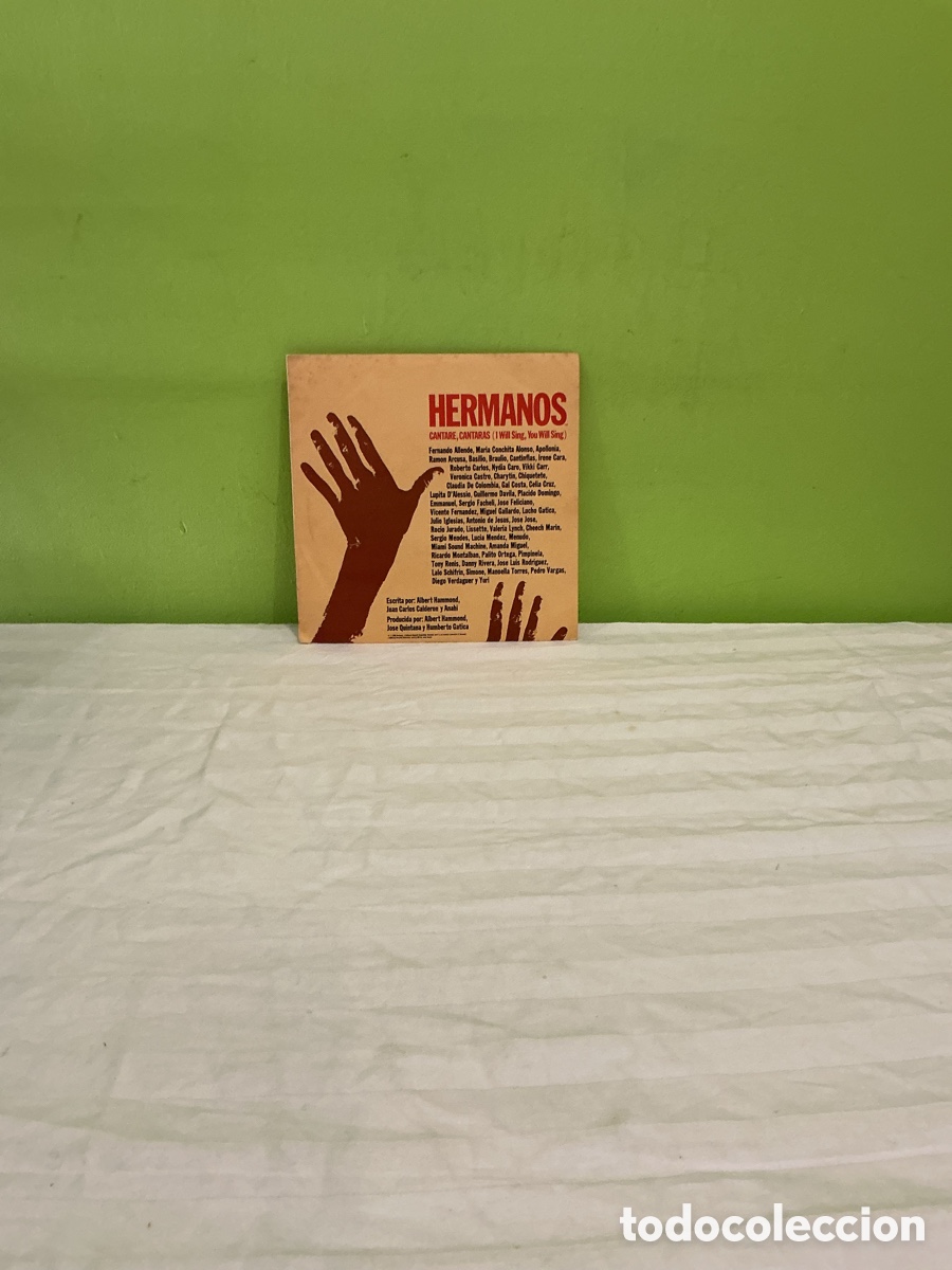 Discos de vinilo: Hermanos &ndash; Cantar&eacute;, cantar&aacute;s &ndash; Single 1985 - Foto 6