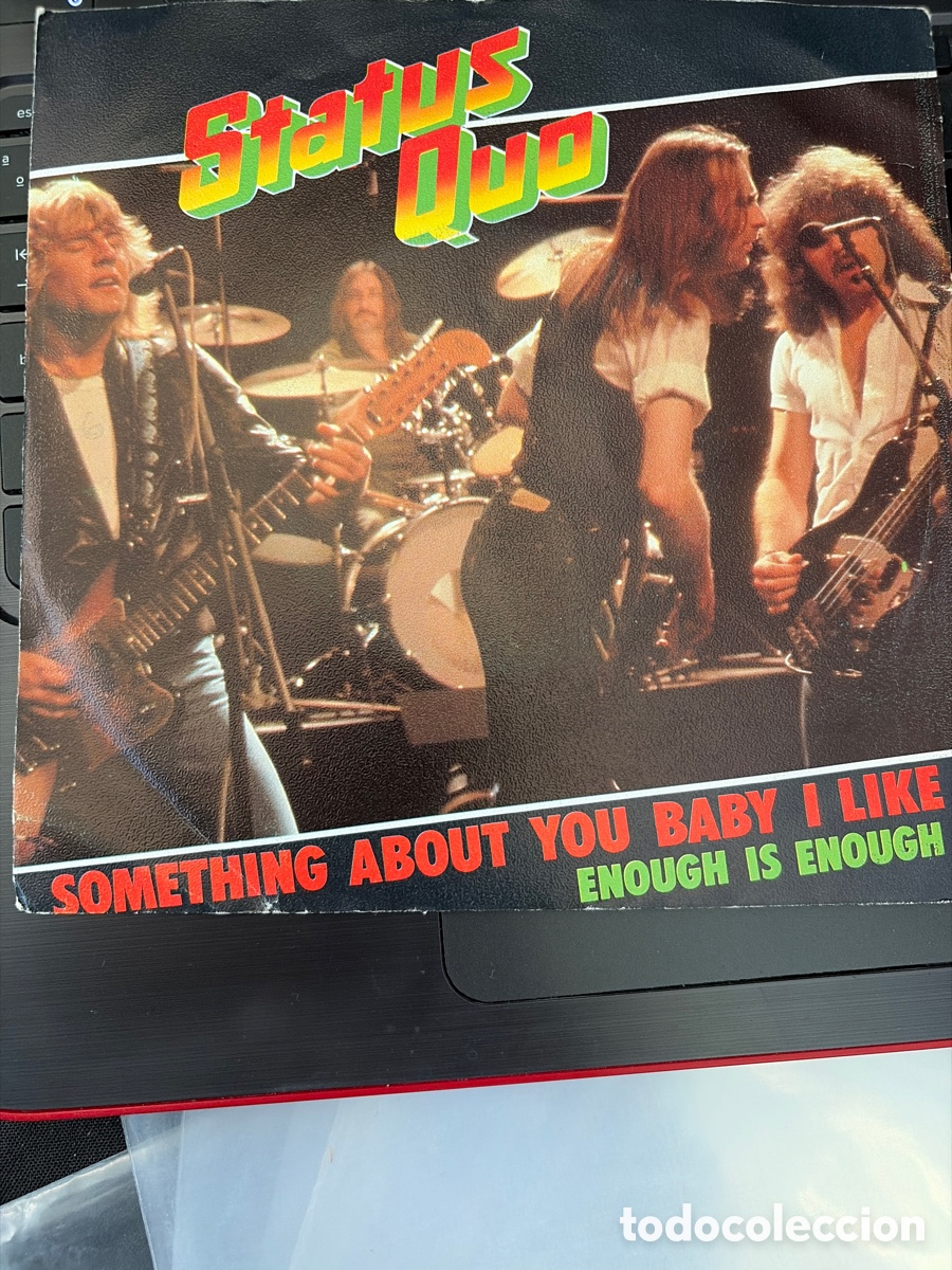 Discos de vinilo: STATUS QUO - SOMETHING ABOUT YOU BABY I LIKE + ENOUGH IS ENOUGH SINGLE IMPORTADO