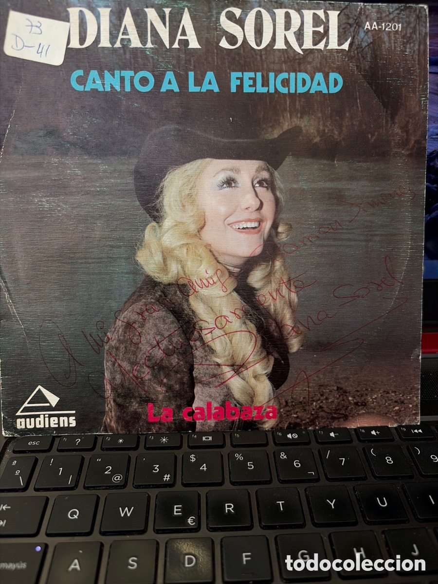 Discos de vinilo: DIANA SOREL - CANTO A LA FELICIDAD + LA CALABAZA SINGLE SPAIN