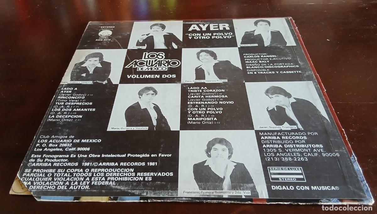 Discos de vinilo: LOS ACUARIO DE MEXICO - AYER - LP - 1981 - Foto 2