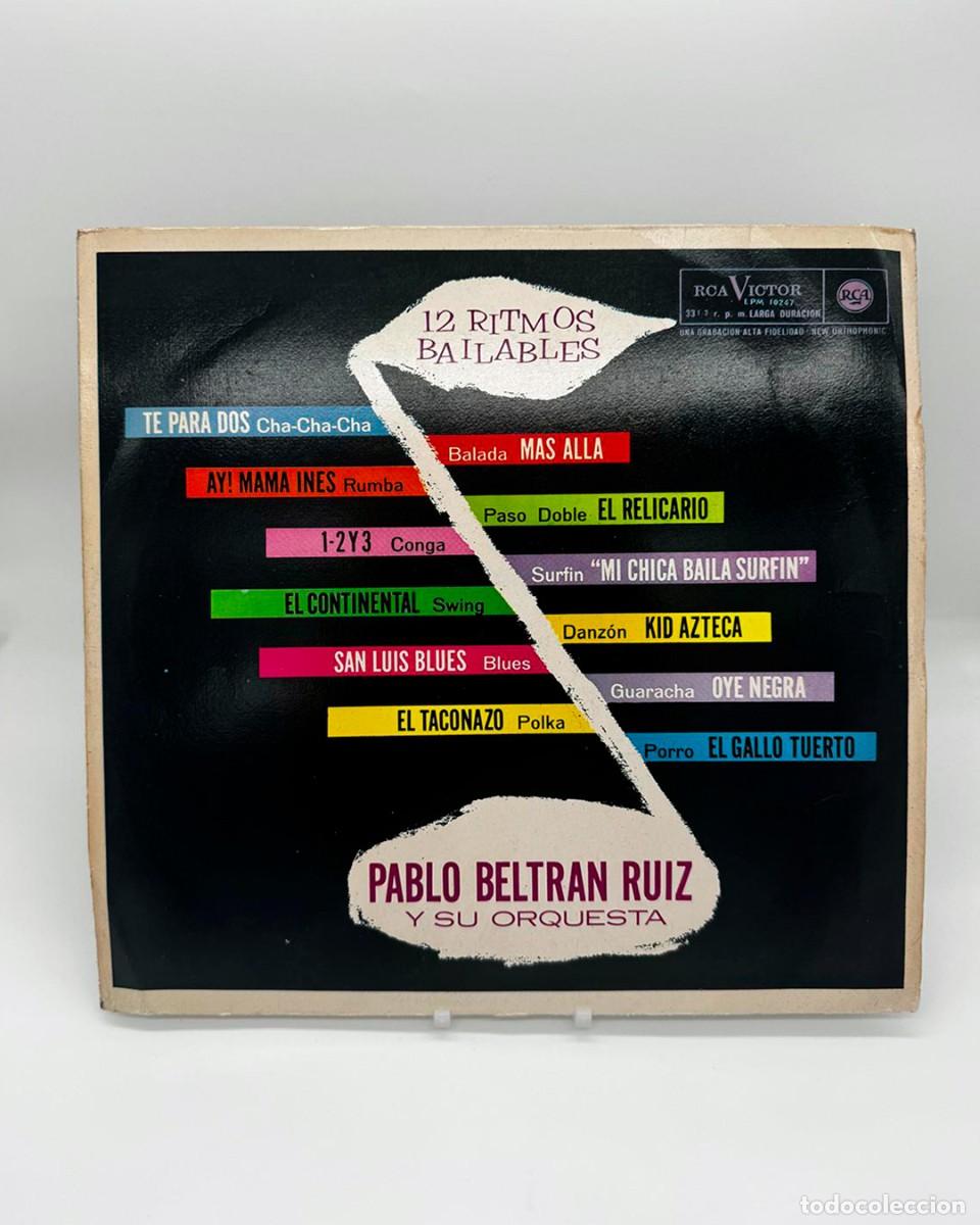 Discos de vinilo: Vinilo 12&rdquo; Pablo Beltr&aacute;n Ruiz 12 Ritmos Bailables LP 1964 RCA Victor Orquesta