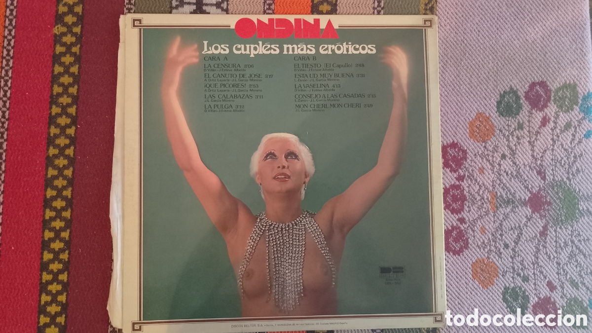 Discos de vinilo: Ondina los cupl&eacute;s m&aacute;s eroticos - Foto 2