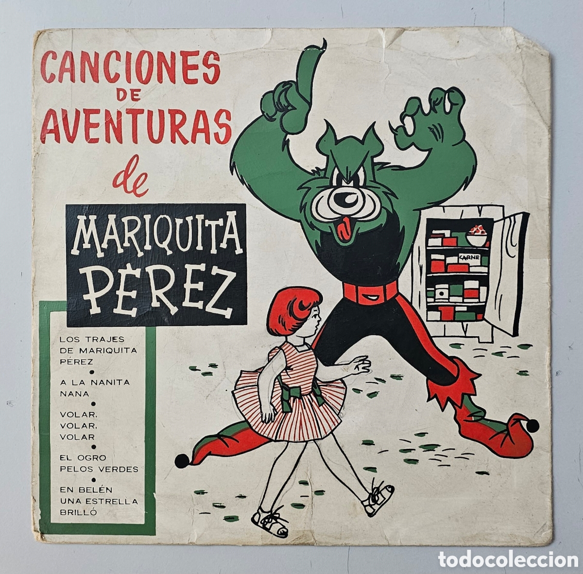 Disques de vinyle: EP CANCIONES Y AVENTURAS DE MARIQUITA PEREZ (Espa&ntilde;a - Radio Juventud Madrid - 1959) RAREZA ESCASA