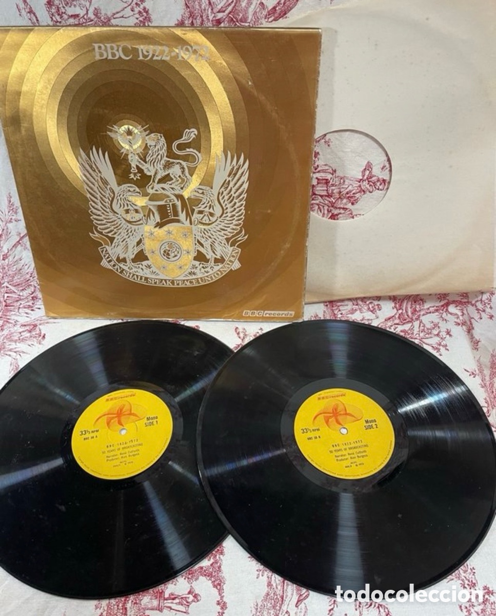 Discos de vinilo: BBC 1922-1972 '50 a&ntilde;os de radiodifusi&oacute;n' 12&rdquo; vinilo LP disco 1972 Reino Unido