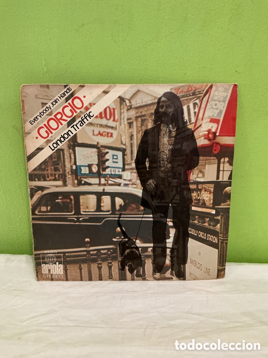 Discos de vinilo: Giorgio Moroder &ndash; Everybody Join Hands / London Traffic &ndash; Single 1972 - Foto 2
