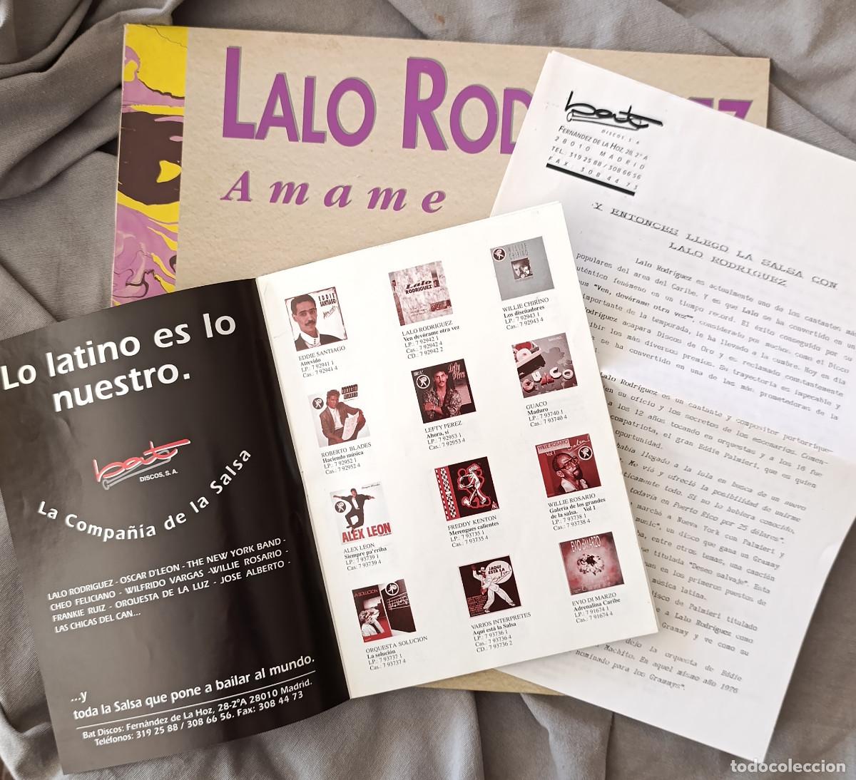 Discos de vinilo: LALO RODR&Iacute;GUEZ - &Aacute;MAME. LP 1990. - Foto 1