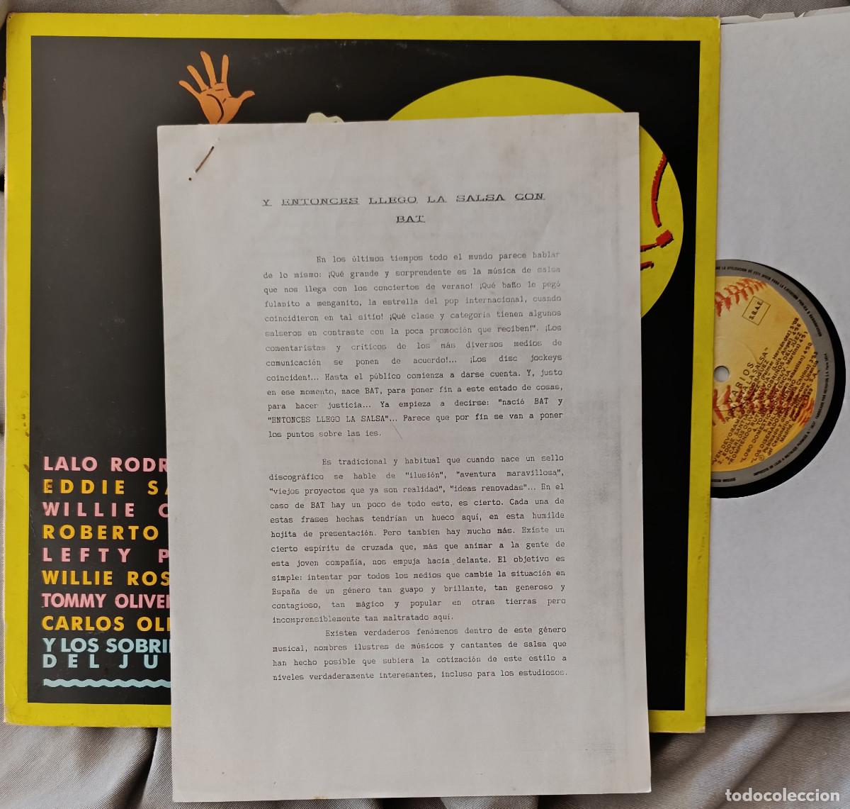 Discos de vinilo: VARIOS ARTISTAS - &iexcl;AQU&Iacute; EST&Aacute; LA SALSA! LP 1989.